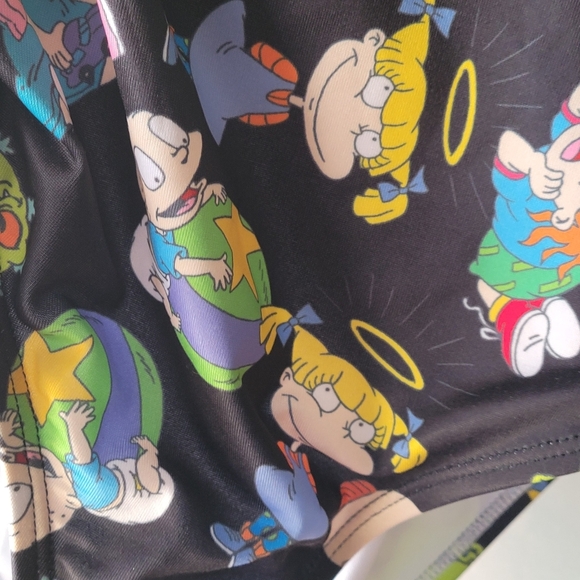 Forever 21 Black Green Full Rugrats Graphic One-Piece Swimsuit Small Multicolor - Picture 9 of 9